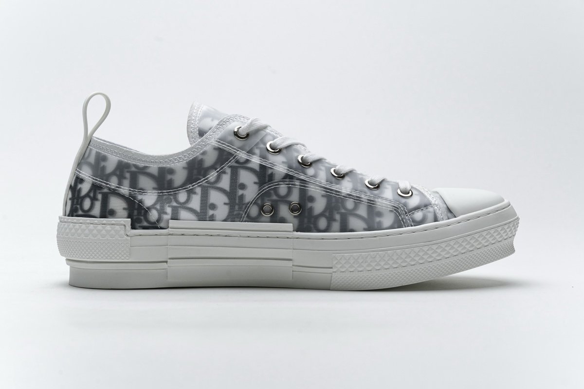 Dior B23 HT Oblique Transparency Low H565 White Black - Image 10