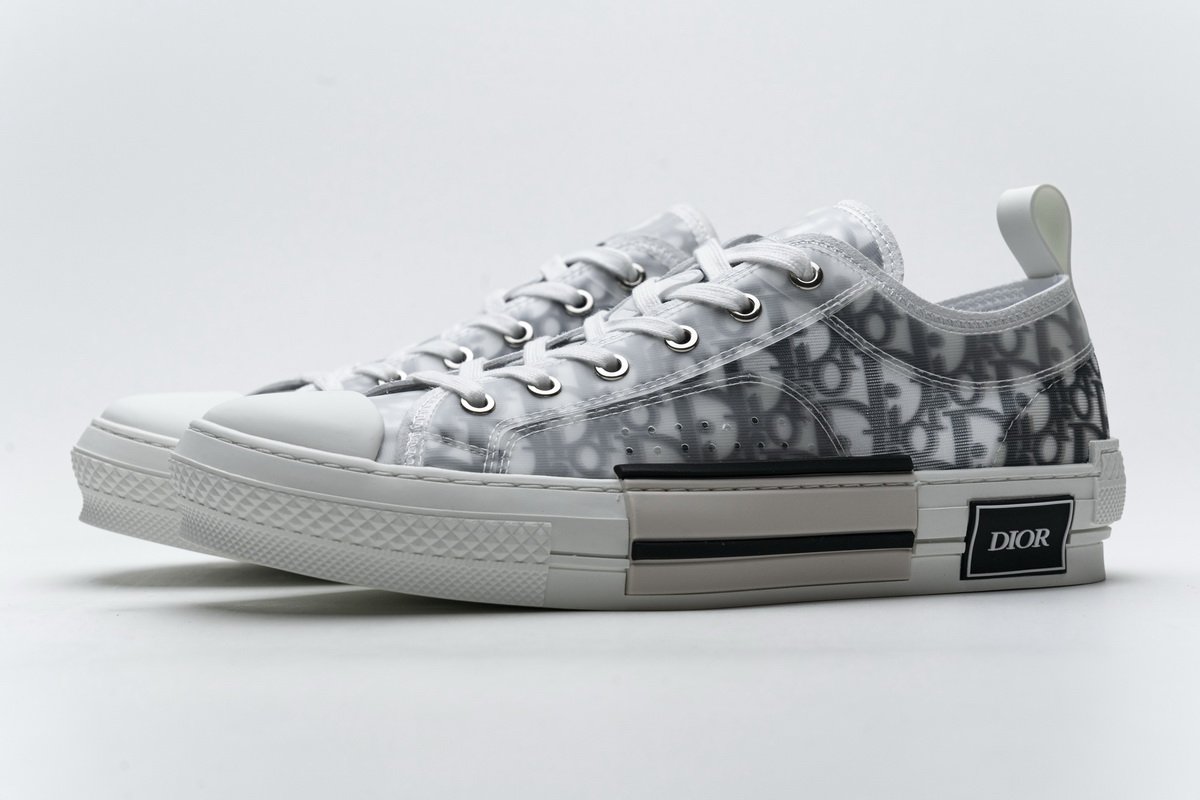 Dior B23 HT Oblique Transparency Low H565 White Black - Image 6