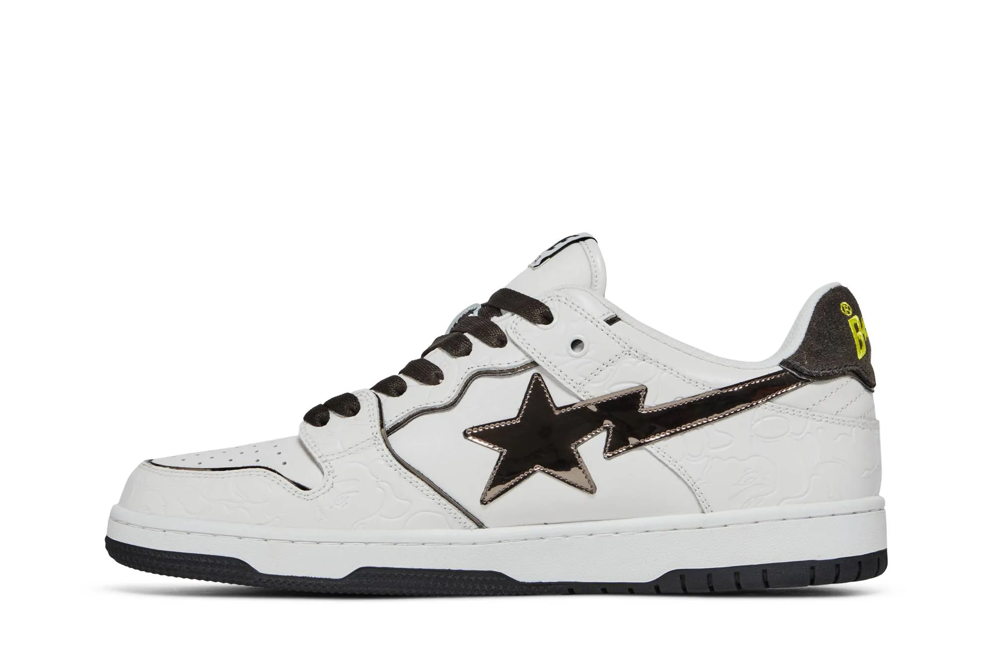 A Bape Bape Sk8 Sta White Silver