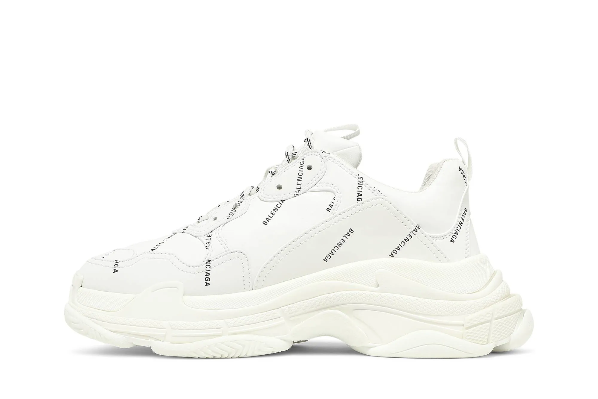 Balenciaga Triple S logo all white